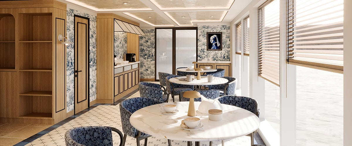 An artist impression of the Café on Spirit of the Lorelei